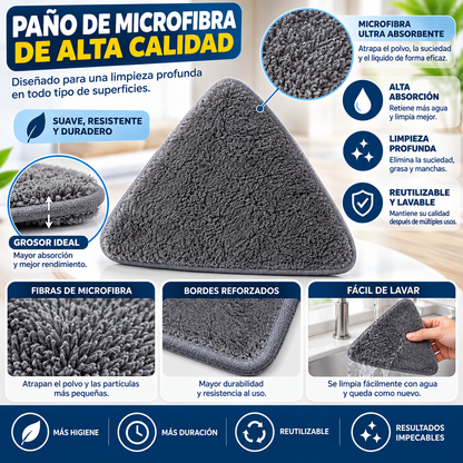 Fregona Triangular 360° + 3 Recambios Gratis