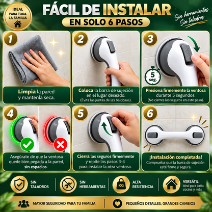 Agarradera de Baño con Ventosa