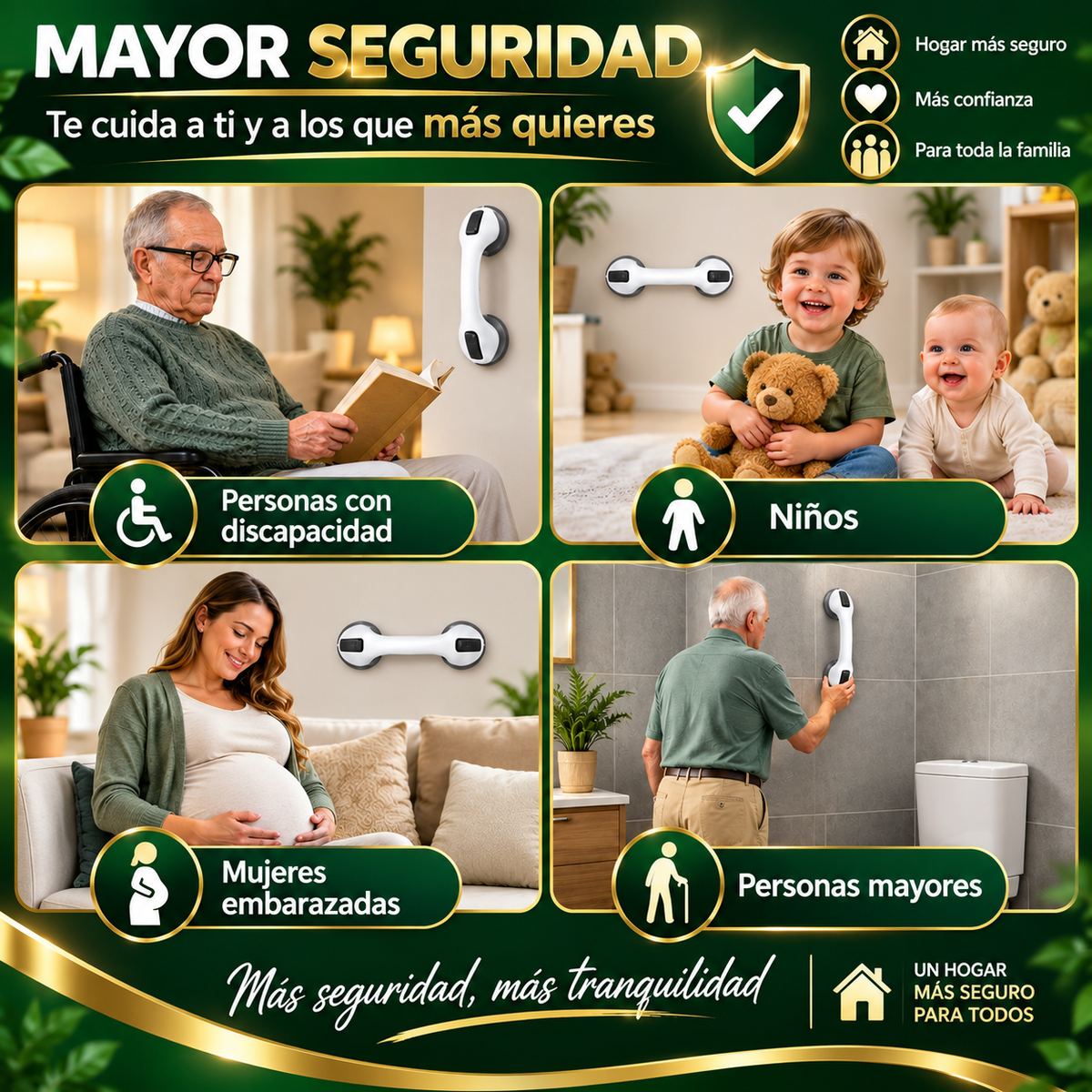 Agarradera de Baño con Ventosa