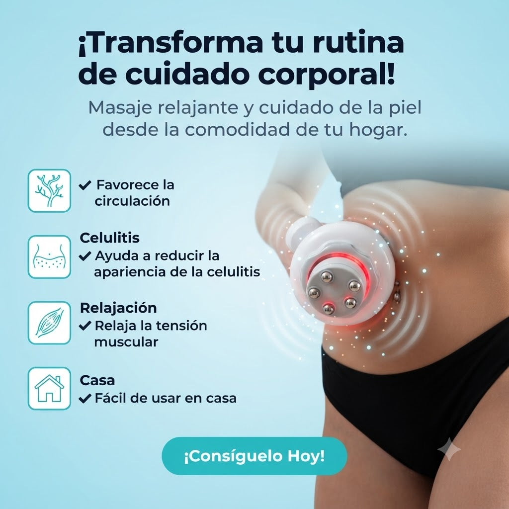 Masajeador Anticelulítico Recargable por Succión y Calor